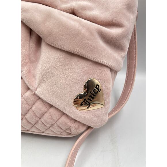 NWT Juicy Couture Pink Diamond Tied With A Bow Mini Tote Light Pink Handbag 🎀 - Picture 5 of 13
